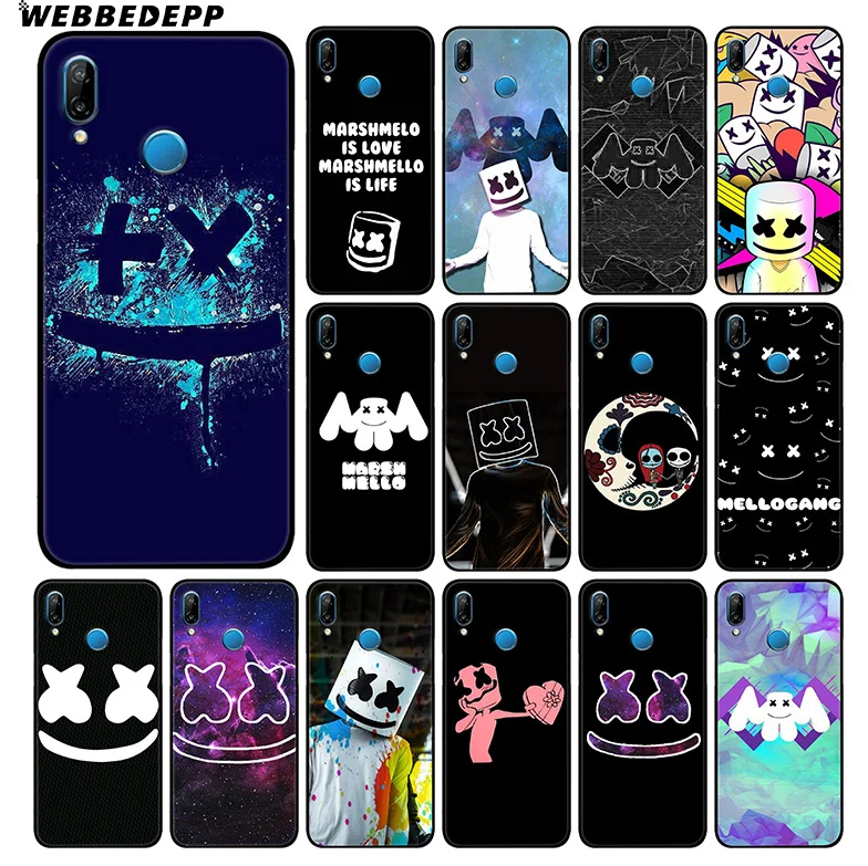 

WEBBEDEPP Marshmello DJ Soft Case For Huawei P20 Pro P10 P9 P8 Lite 2015 2017 P Smart 2019 & Nova 3 3i Y7 Y9 2018