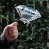 Grand diamant en cristal Transparent créatif, ornement de mariage, cadeau d'anniversaire pour petite amie, saint-valentin, artisanat à domicile ► Photo 1/5
