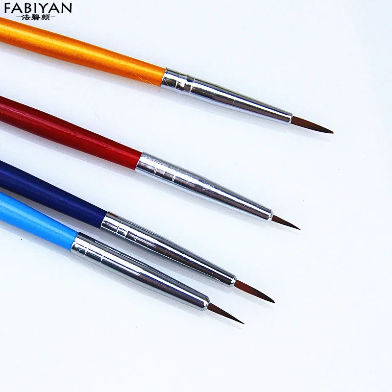 

4Pcs French Wood Painting Drawing Builder Dotting Dot Brush UV Gel Nail Art Polish Tips Brushes Pen DIY Manicure Tools Set Kit