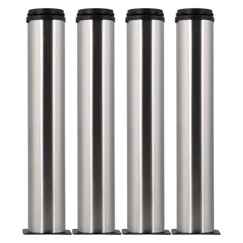 

Silver 300 mm Height Stainless Steel Adjustable Kitchen Bathroom Furniture Cabinet Shelves Legs Feets Pack of 4