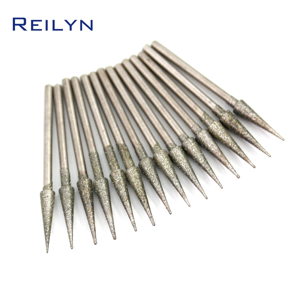 D Type Emergy diamond abrasive bits jade grinding bits teeth grinding