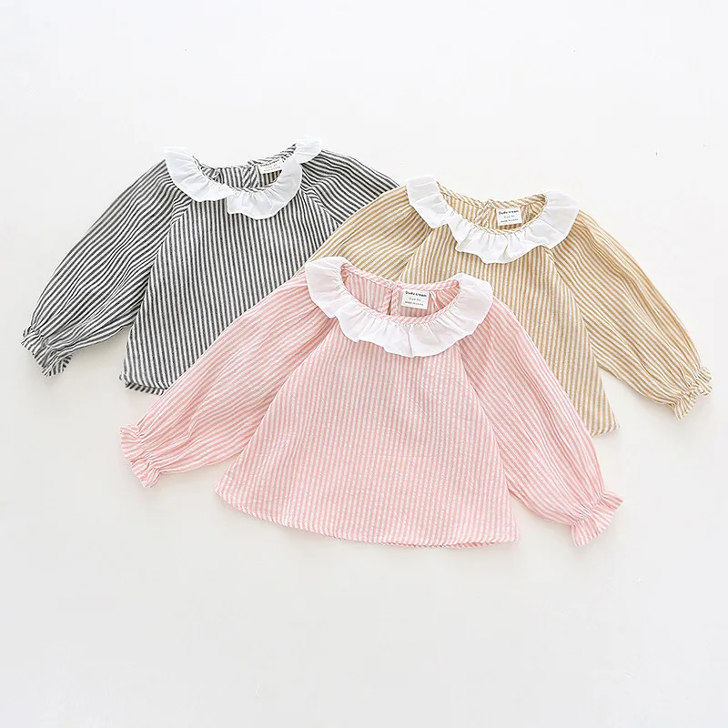 

Fashion baby clothes new autumn spring toddler girls blouses cotton baby girls fall costumes Kawaii shirt infant bebes tops tees