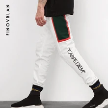 Новинка года, осенние мужские спортивные штаны в стиле хип-хоп, штаны с принтом Carpe Diem, с боковыми полосками и карманами, мужские винтажные спортивные штаны, уличные брюки