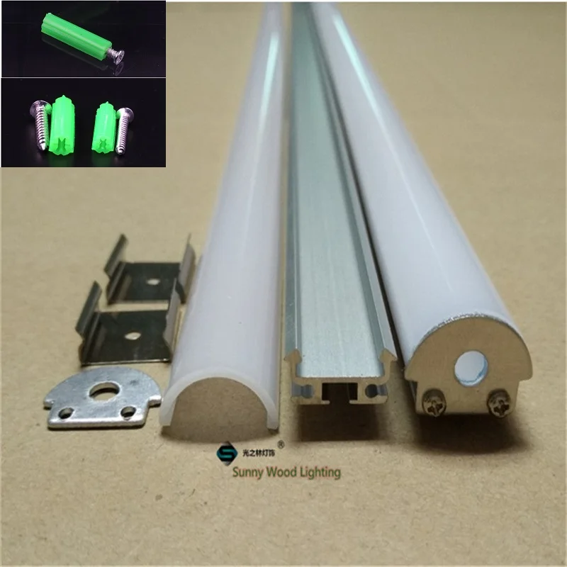 5-30pcs/lot 1m 40inch  led aluminium profile for cabinet bar 14mm 5V 12V 24V led strips housing with PC cover