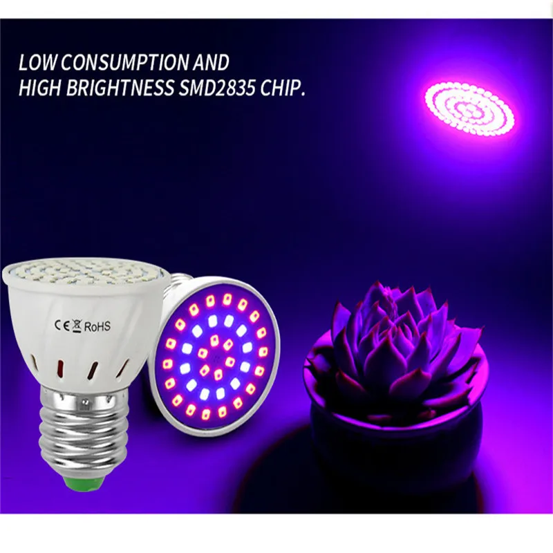 

LED Plant Phytolamp Lamp E27/E14/B22/GU10 Full Spectrum LED Grow Light Bulb For Plants Seeds flower Greenhouse Hydroponics