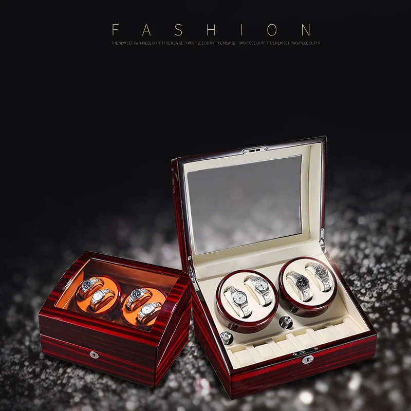 Automatic Mechanical Watch Winding storage Box Wooden Auto Silent Watch Winder Shape Transparent Cover Wristwatch organizer Box Automatic Mechanical Watch Winding storage Box Wooden Auto Silent Watch Winder Shape Transparent Cover Wristwatch organizer Box