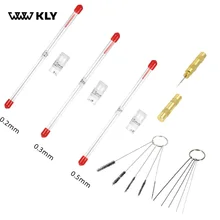 0,2 мм, 0,3 мм, 0,5 мм, сменные иглы для аэрографа, пистолет-распылитель, модель распыления, уход за краской, инструмент для очистки сопла