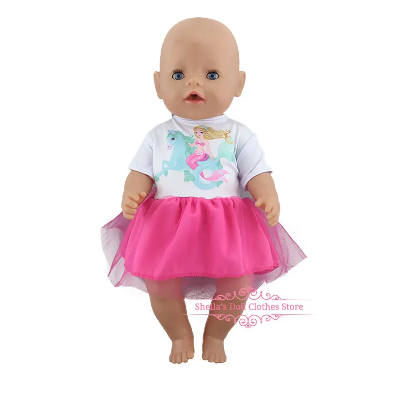 Llovely платье с цветочным рисунком подходит для 43 см Baby Doll 17 дюймов Baby Doll Одежда и аксессуары - Цвет: 05