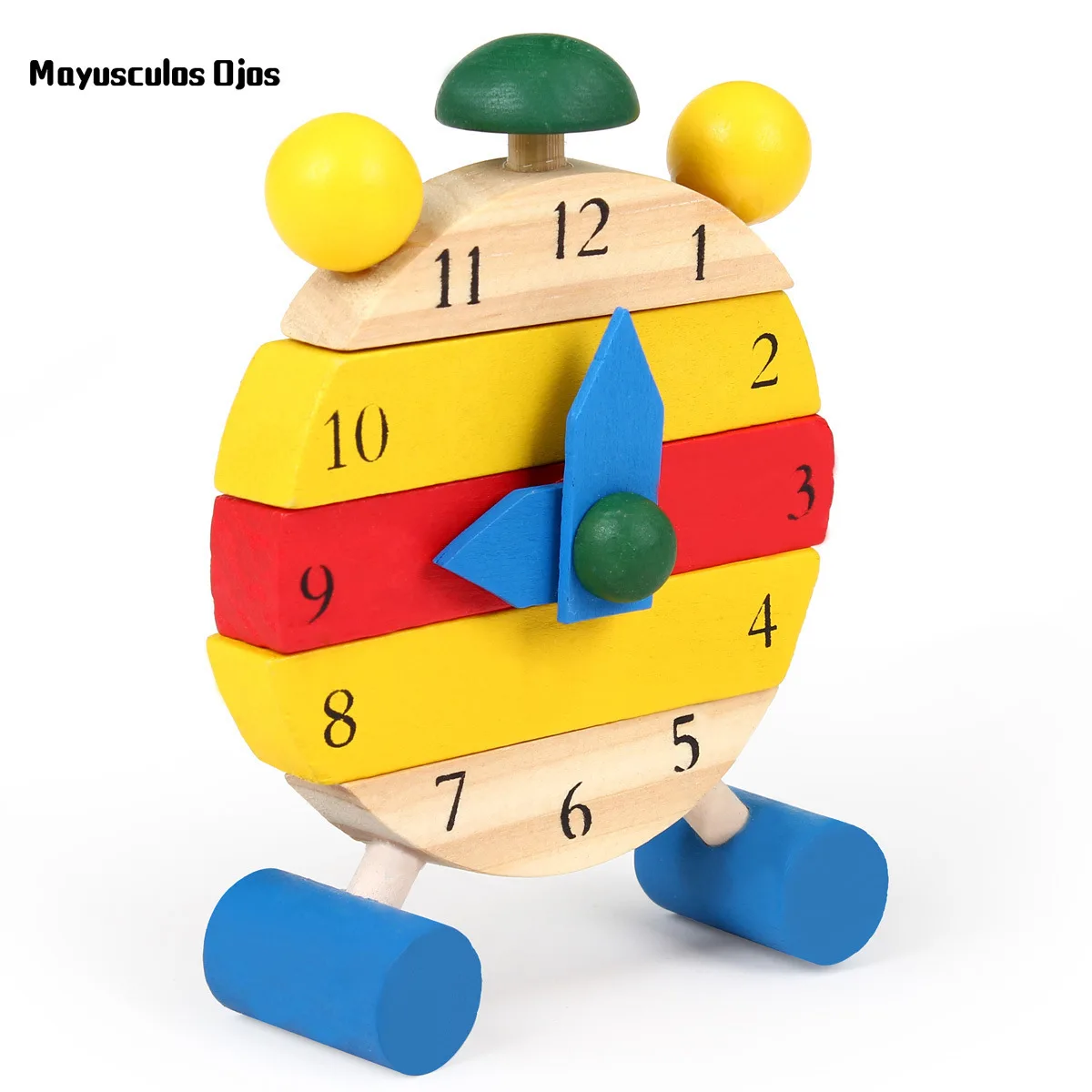 

ZH 1PC Wooden Small Disassembly Clock Awareness Time Learning Children's Early Learning Educational Toys