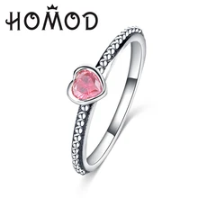 HOMOD 3 Colors Authentic Silver Color Ring Love Heart Brand Ring Original Wedding Jewelry Gift For Mother Dropshipping цена HOMOD 3 Colors Authentic Silver Color Ring Love Heart Brand Ring Original Wedding Jewelry Gift For Mother Dropshipping цены онлайн