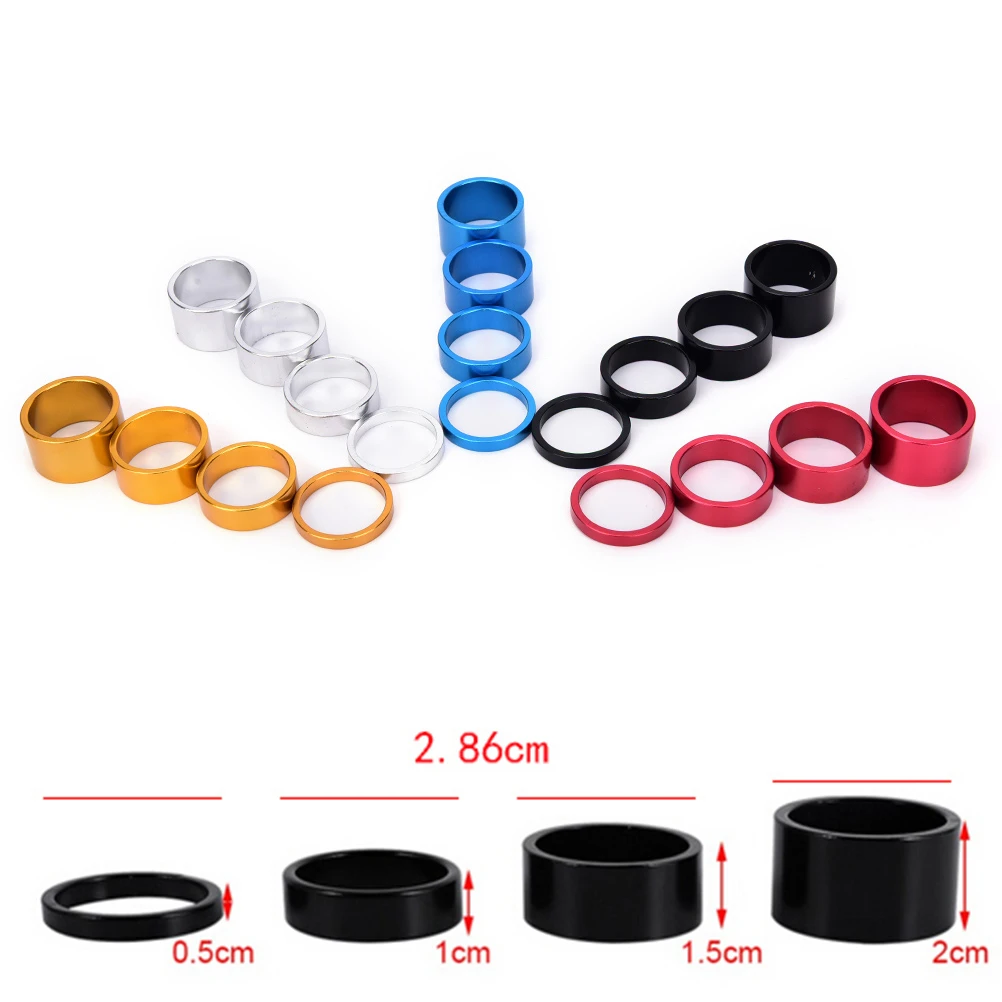 4pcs Aluminum Alloy Bicycle Headset Washer Cycling MTB Bike Fork Stem Spacers