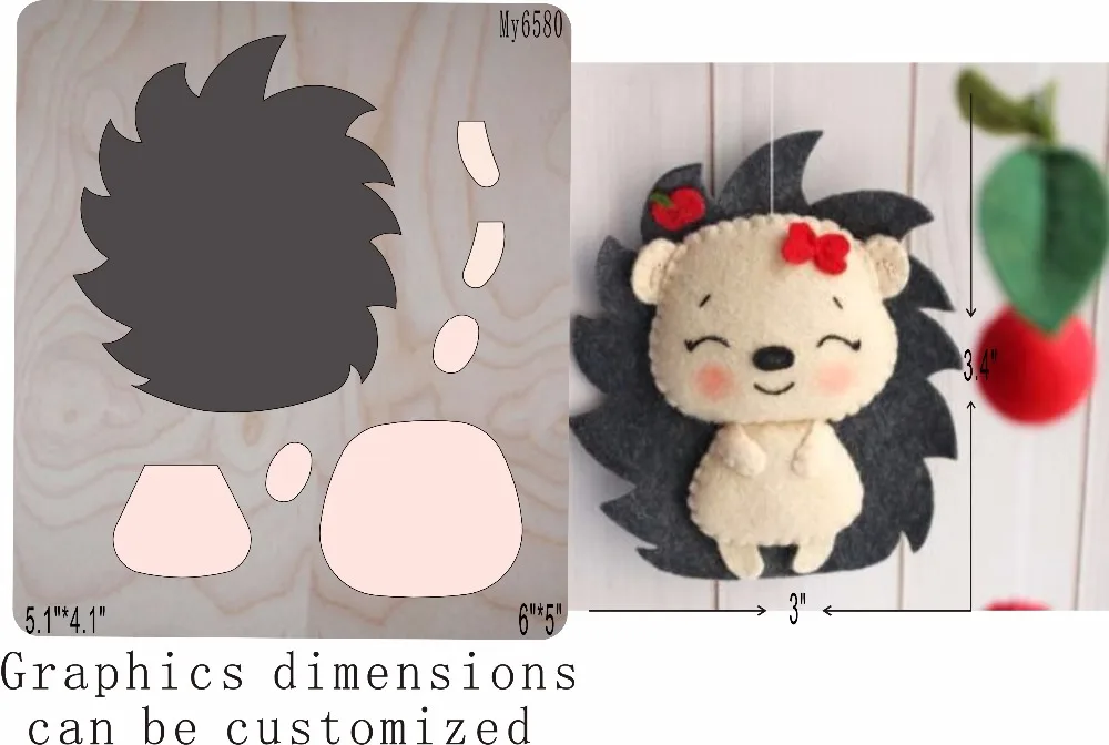 

Hedgehog die cut accessories wooden die Regola Acciaio Die Misura ,// MY