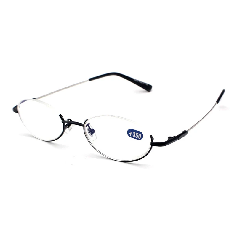 

Metal Down Semi Rim Reading Glasses magnifier Unisex Anti blue light glasses Computer Spectacles Women Men Presbyopia Oculos H5