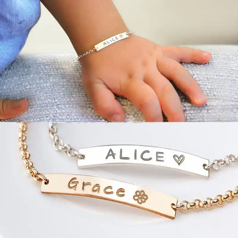 Doremi Gold Bracelet Baby Jewelry Custom Name Bracelets Charm Gold Bracelet Baby Jewelry Custom