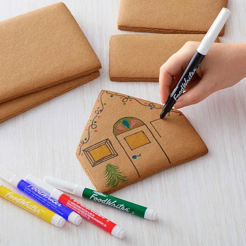 Wilton Food Writer Edible Color Markers 5 color fondant biscuit hook line drawing color food color pen bakery accessories