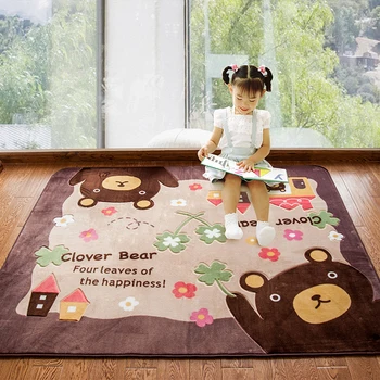 

European Cartoon Style Washable Non-slip Rug Rectangle Animal Pattern Carpet for Bedroom Living Room Kitchen Area Rug