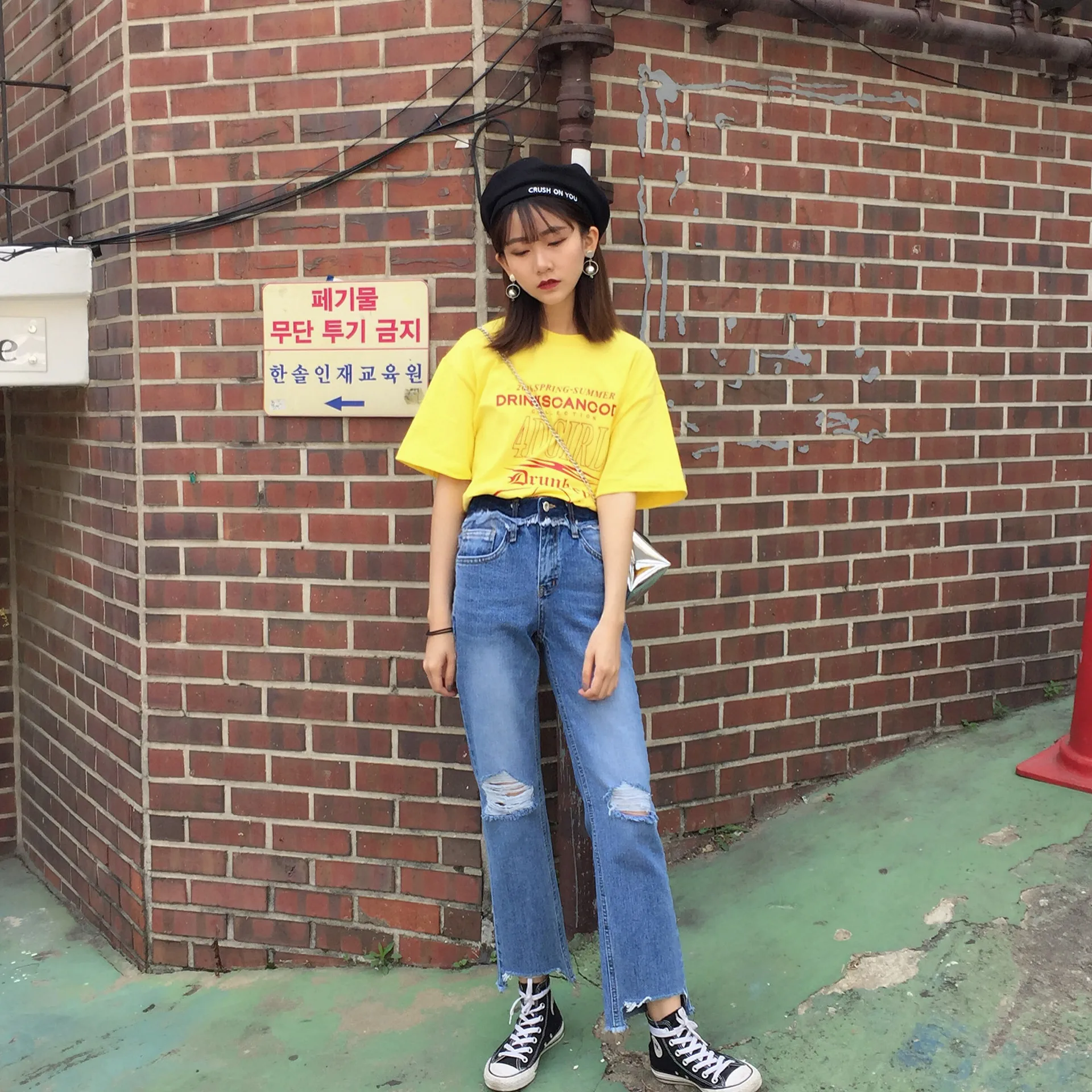 Harajuku милый женский вязаный берет для мужчин винтажный 90 S промышленный стиль