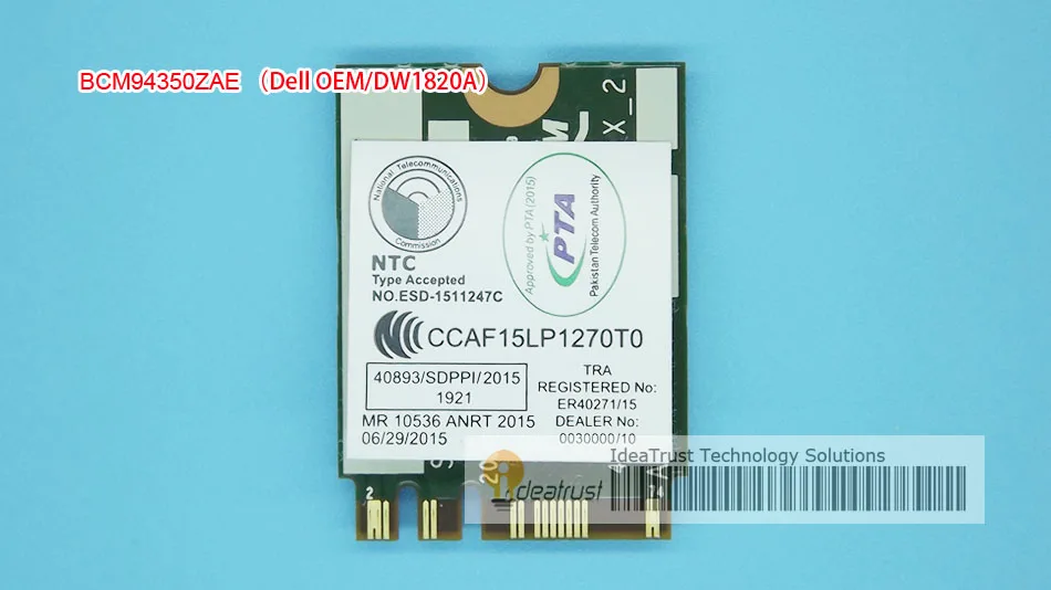 BCM94350ZAE DW1820A 802.11ac VW3T3 BT4.1 867 Мбит/с BCM94350 M2 NGFF Wi-Fi Беспроводной сетевая карта лучше, чем BCM94352Z DW1820