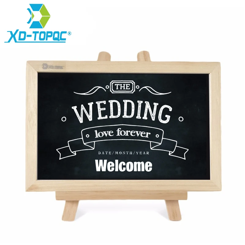 Quadro de Madeira Quadro de Madeira com Cavalete Quadro de Desenho do Boletim Cavalete Blackboard Casamento Pizarra Seca Apagar Mensagem Placas Pretas 20*30cm com