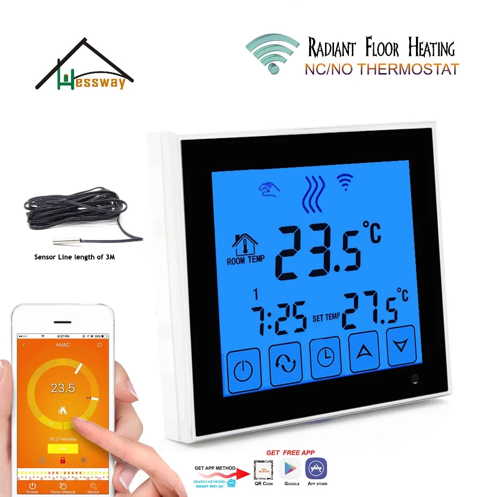 Android ISO APP 3A контроль температуры wifi термостат подогрев пола воды для мобильного датчика