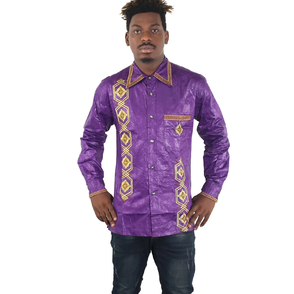 

MD african men clothes embroidery dashiki shirts long sleeve tops 2019 bazin african print T shirt traditional fashion clothing