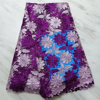 

New Flower White Nigeria Guipure Lace Fabric 2019 High Quality Laces Nigerian Lace Fabrics Cord Lace Material For African Women