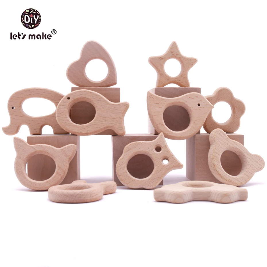 펜던트 나무 꽃 Teether 수제 DIY 액세서리,  딸랑이 젖니가 남 장난감, 20 개 만들자