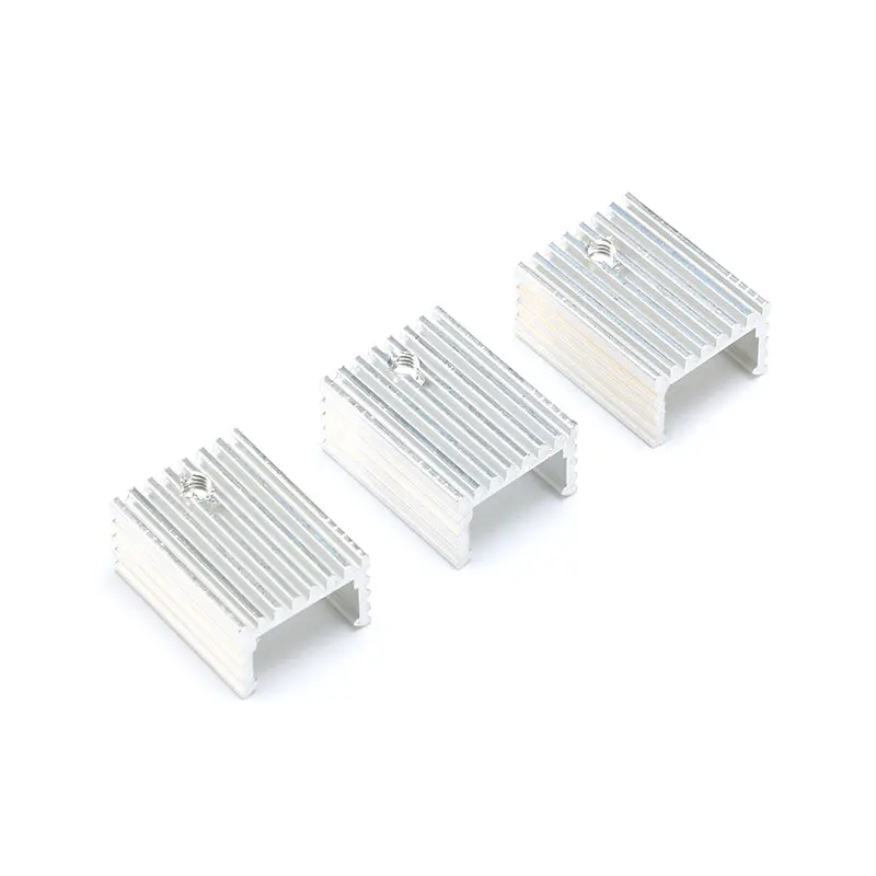 10 pcs 20x15x10MM Aluminum Heat Sink U Type Heatsink Black Cooler Radiator for TO-220 7805 Cooling GHMY For TO-220 7805 Cooler (1)