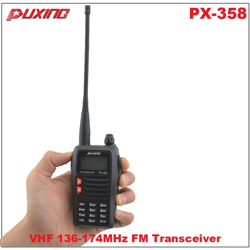 Горячая продажа рация Puxing PX-358 VHF 136-174 МГц портативный двухсторонний радиоприемник FM приемопередатчик