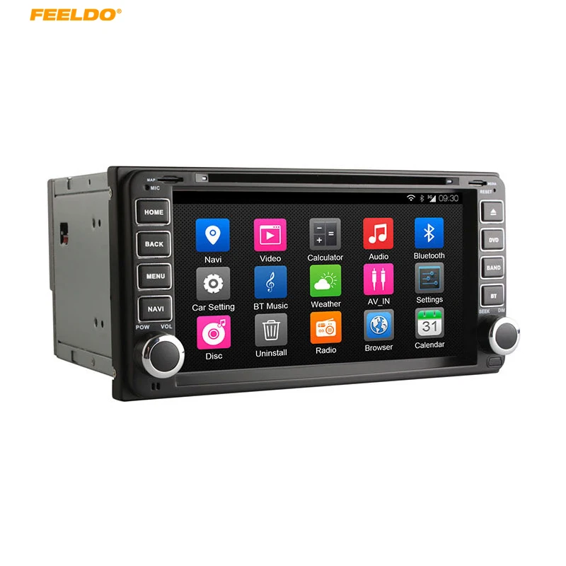

FEELDO 7" Android 4.4.4 Quad Core Car DVD GPS Radio For Toyota Universal 2DIN RAV4/Corolla/HILUX/Land Cruiser/Prado/Fortuner/Cam