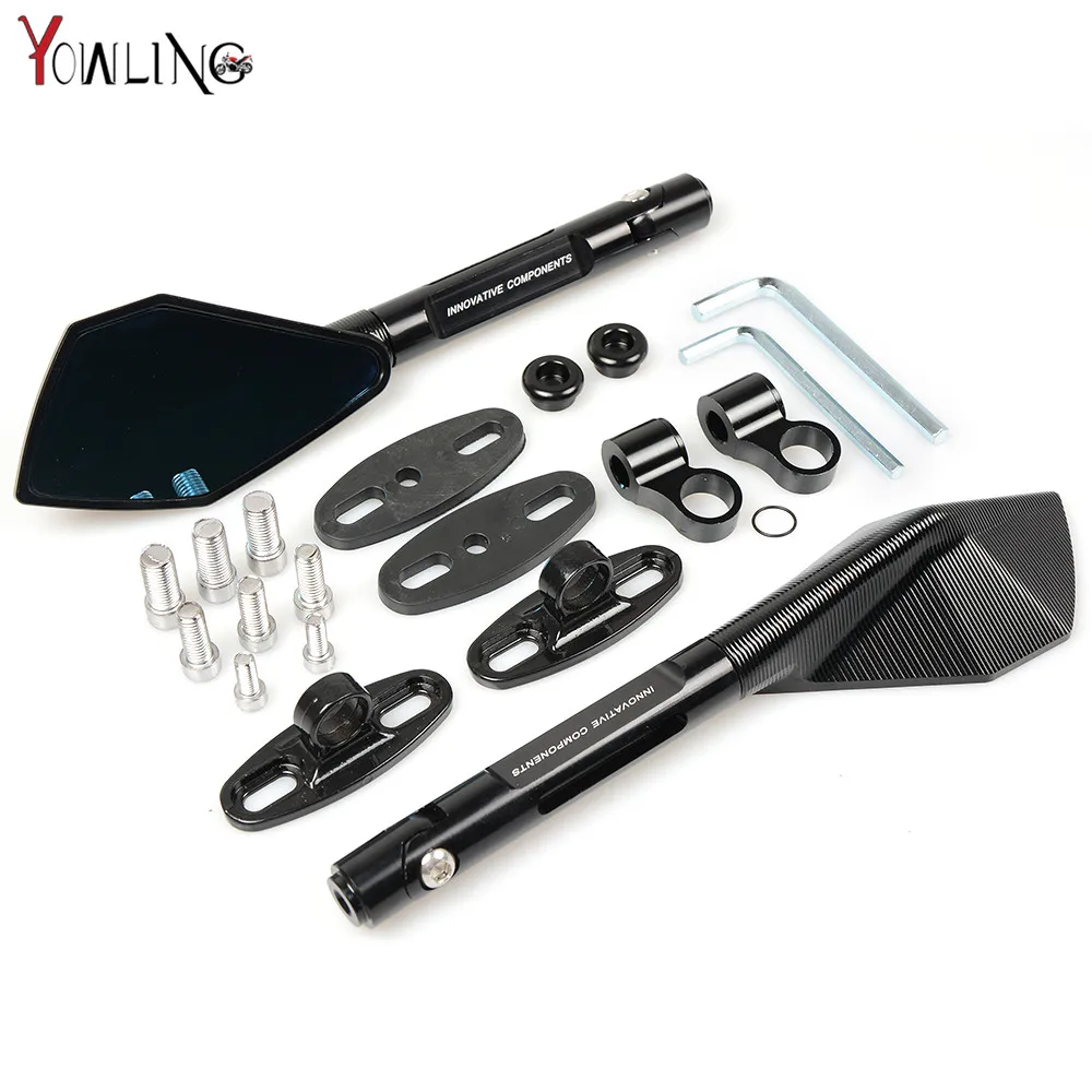 Universal Moto Motorcycle Scooters Racer Rearview Back Side View Mirror For yamaha R1 R3 R6 FZ6 tmax530 kawasaki Z750R Z1000 KTM