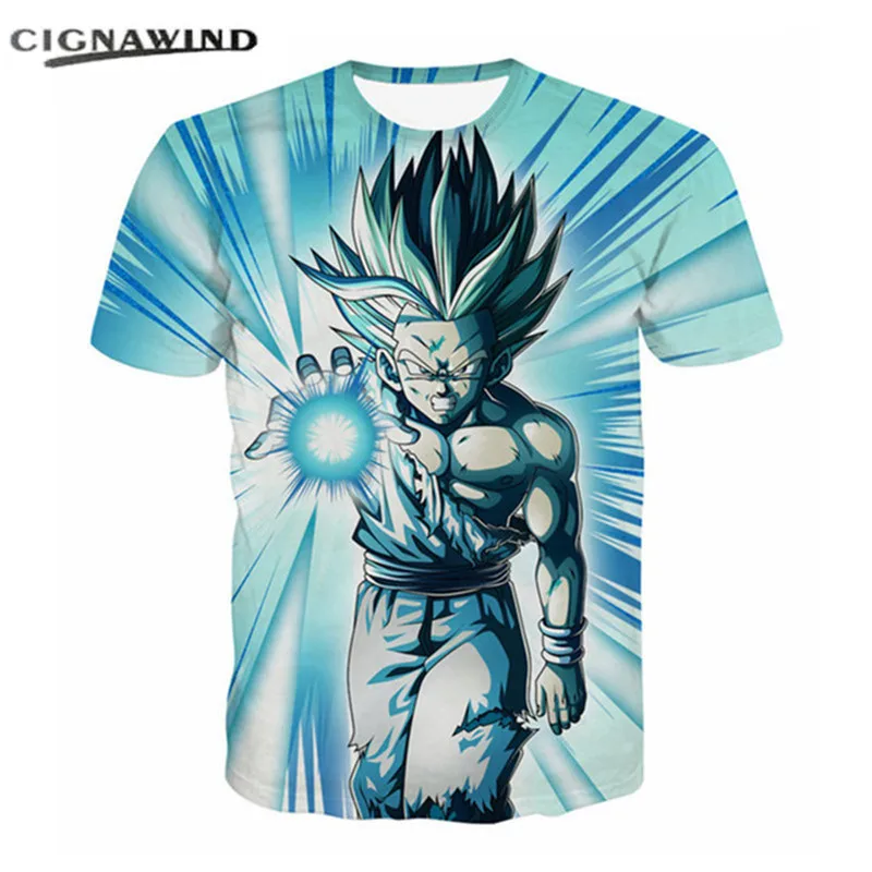 

2018 new fashion dragon ball T Shirts Super Saiyan tshirt Harajuku 3d t-shirt Men Women tops Print Cartoon Summer Top Tee Shirt