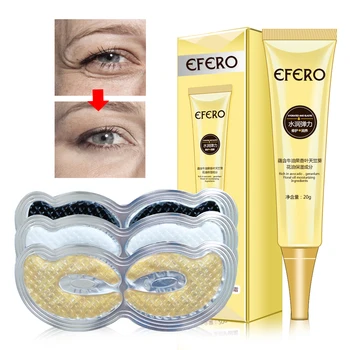 

4PCS EFERO Eye Mask Eye Cream Moisturizing Anti Age Gold Mask Hydrogel Eye Patches Anti Puffiness Dark Circles Remover Eye Patch