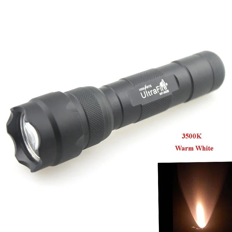 

U-F 502B CREE XM-L2 3500K Warm White Light SMO LED Flashlight (1 x 18650)