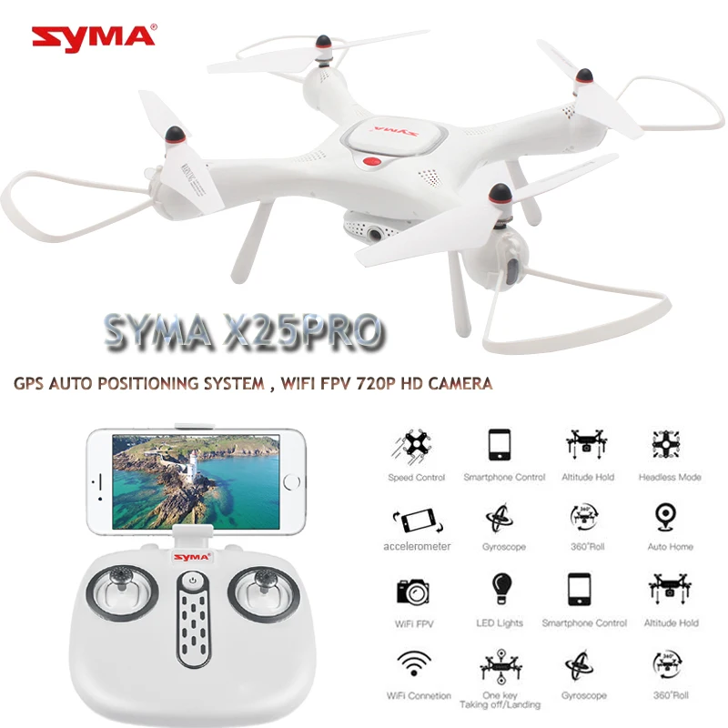 

Syam X25PRO GPS Drones With Camera HD 720P Live Video Dron FPV Quadrocopter Altitude Hold Quadcopters Racing RC Helicopters