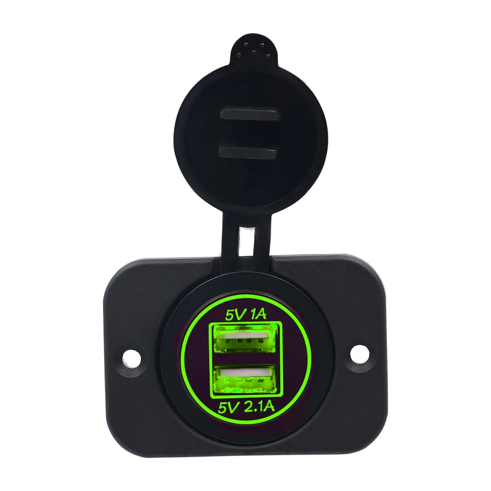 5 V 3.1A двойной USB зарядное устройство гнездо адаптера Питание выход для 12 V 24 V мотоцикла автомобиля