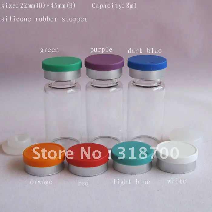 8ml glass vial with flip off cap, sample vial, cosmetic container,2ml