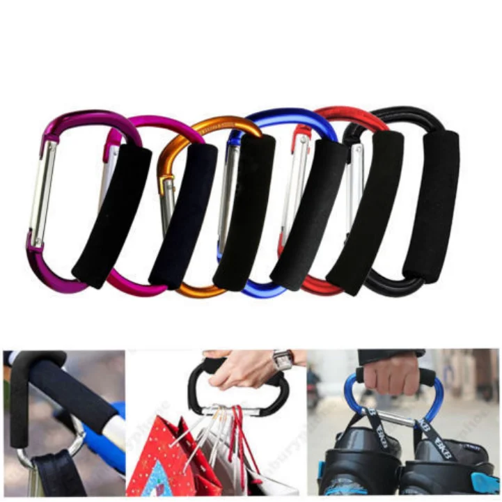 

1PCS Universal Vehicle Hanging Buckle Large Buggy Mummy Clip Pram Pushchair Shopping Bag Hook Carabiner