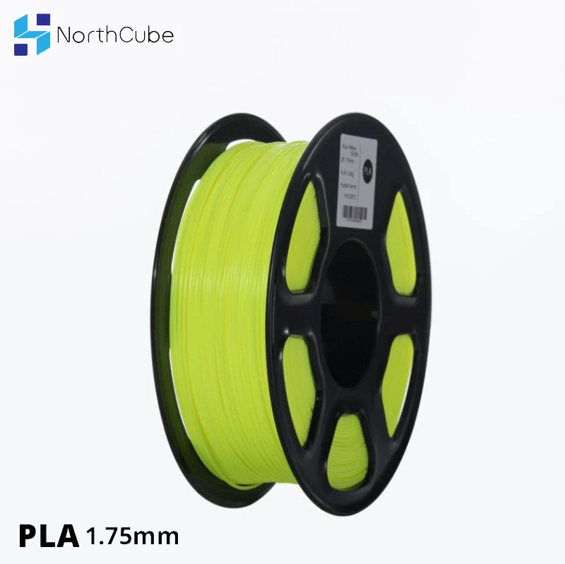 NORTHCUBE 3D принтеры PLA нити 1 75 мм для s кг (2.2lbs) +/ 0 02 люминесцентная лампа желтый