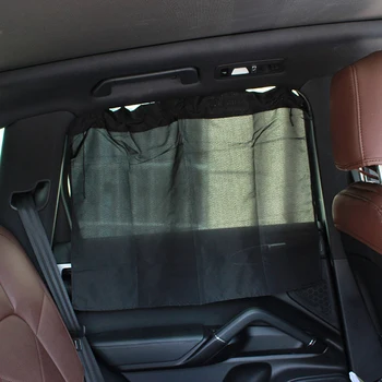 

Car Curtains Dust Protection Suction Cup 2Pcs Window Cover Sunshade UV Screen Privacy Silk Cloth