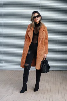 

Wontive Hot Spring and Autumn Fashion Lapel Pocket Long Sleeve Warm Jacket Women's Coat Fleece Jacket