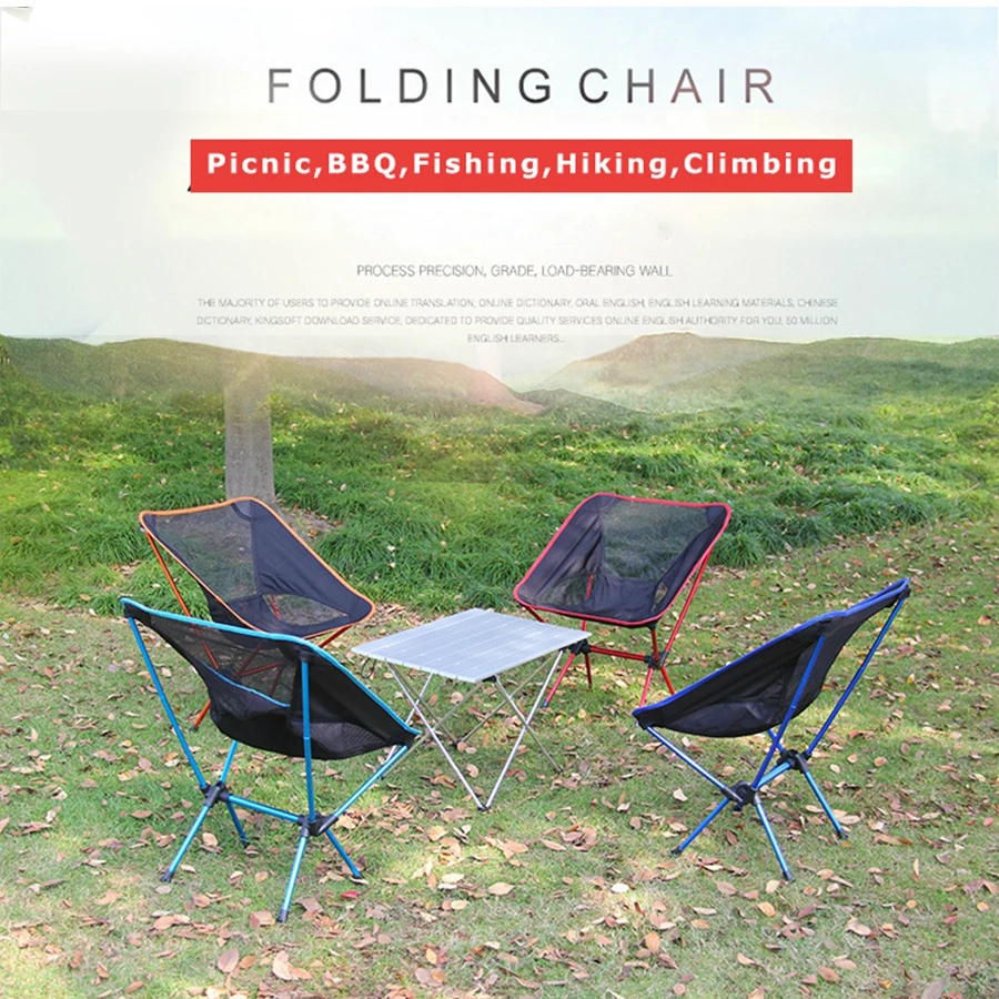 Lightweight Compact Folding Camping Backpack Chairs Portable Foldable Chair for Outdoor Beach Fishing Hiking Picnic Travel folding chair