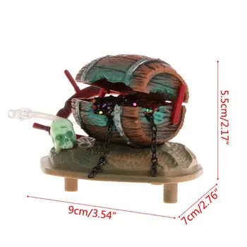 

Aquarium Landscape Air-operated Bubble Making Treasure Case Box Lifelike Simulation Fish Tank Decoration Air Driver Underwater D