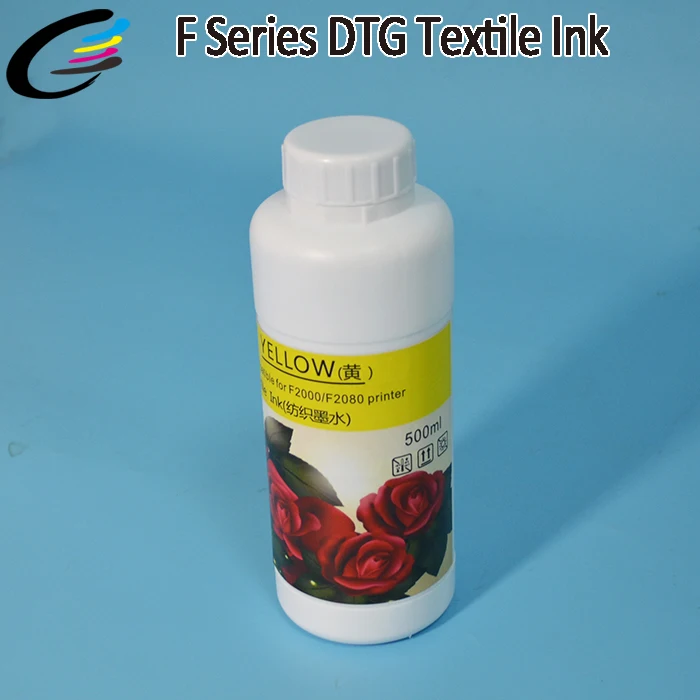 Цветные насыщенные белые текстильные чернила для принтера Epson F2080 F2000 DTG|ink for