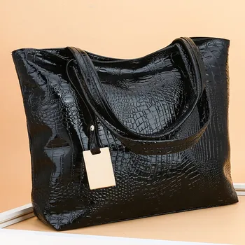 

35&Women Hand Bag Large Plusize Shoulder Bags Ladies Alligator Leather Handbags Solid Large Capacity Shoulder Tote Handbag Bags