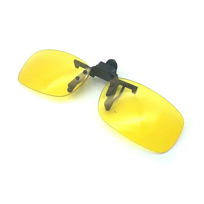 Driving Polarized UV 400 Night Vision Clip-on Flip-up Lens Sunglasses Glasses 3Color