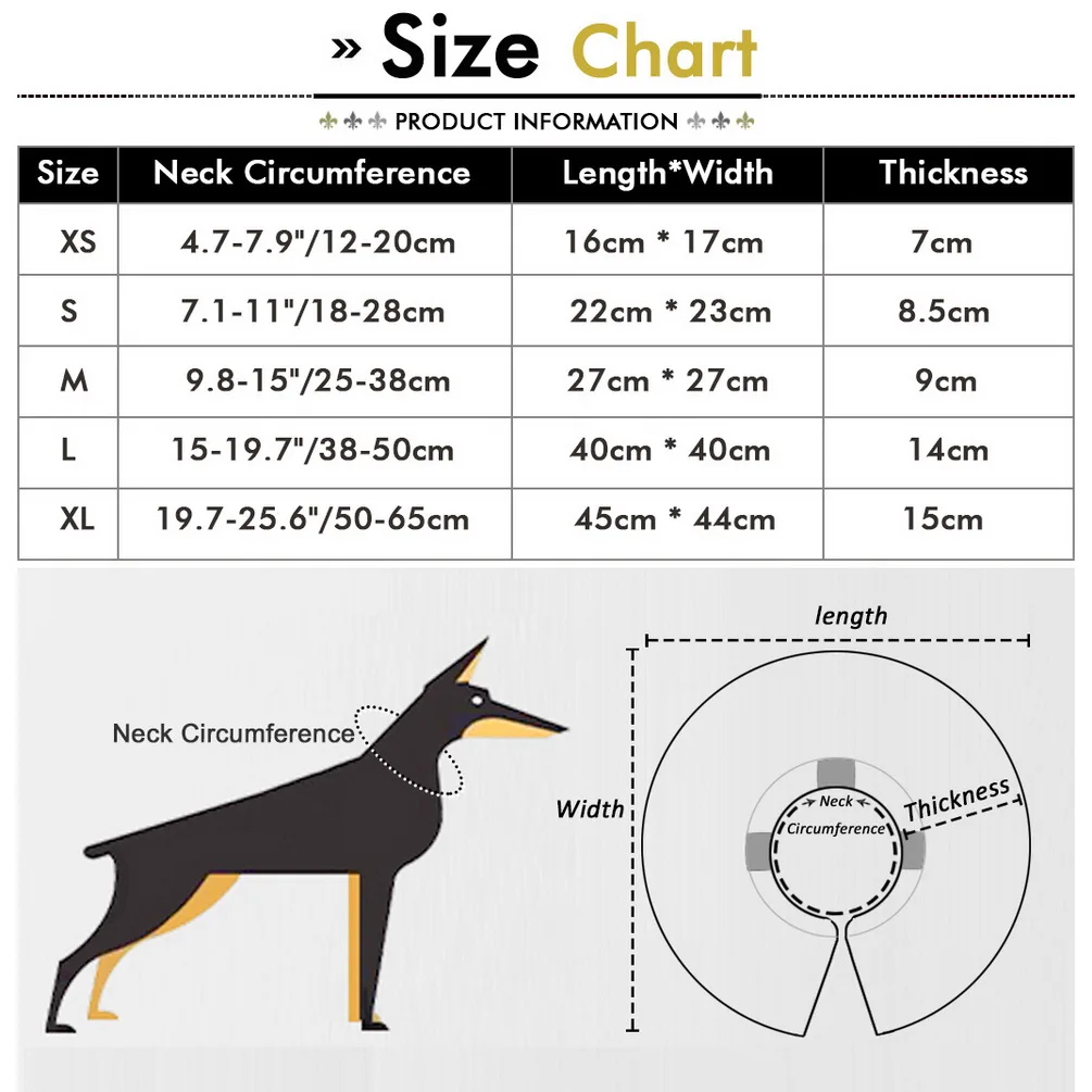 1. Размер и тип воротника:
