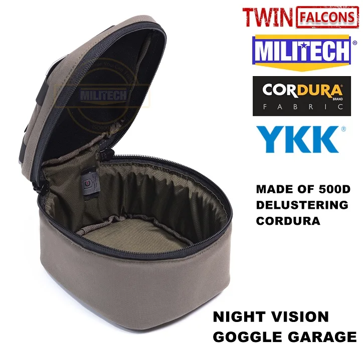 MILITECH TWINFALCONS TW Delustered Cordura NVD NOD NVG Garage для шлема устройство ночного видения футляр для очков для хранения - Цвет: Ranger Green