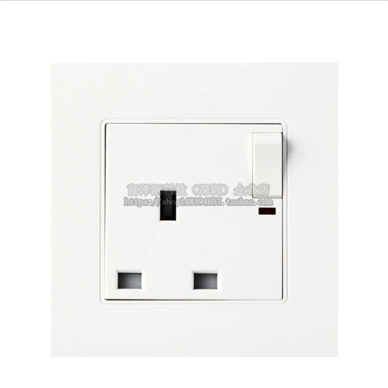 

1PCS High Quality UK Socket 3 Pin Wall Plug Socket with swit Panel AC250V 13A 250V Singapore Malaysia UK