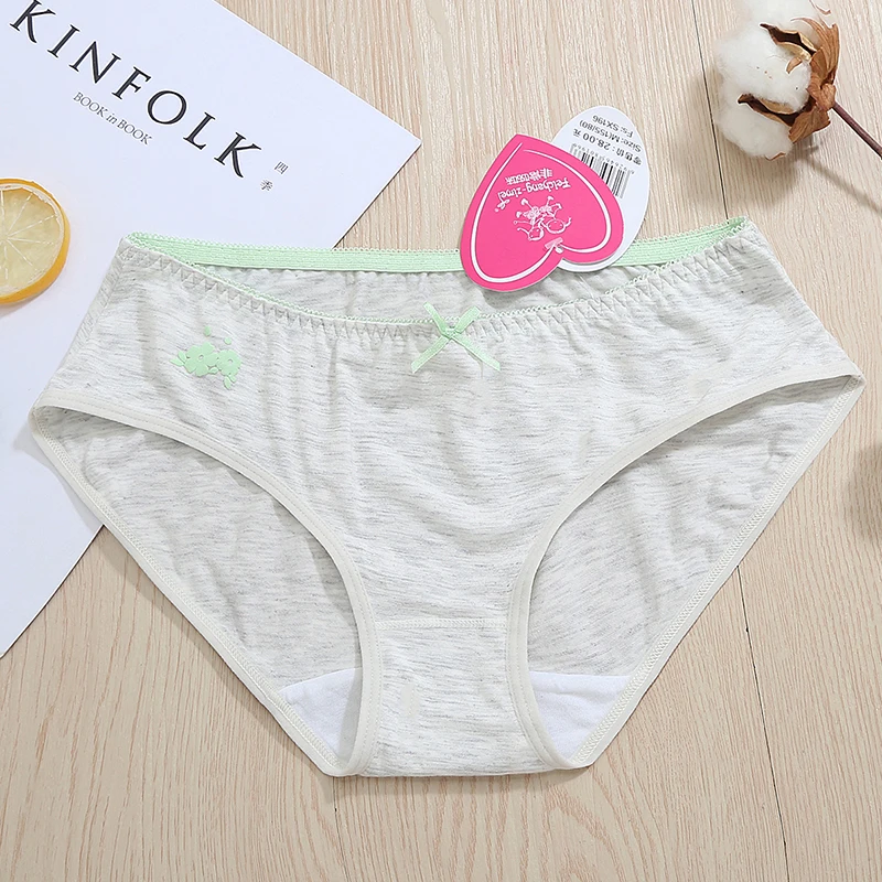 Free Shipping Feichangzimei Teenage Girl Panties Cotton Solid Panties